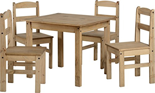 Seconique Panama Essgruppe, Kiefer, Naturwachs, 804,95 x 929,95 x 154,95 cm