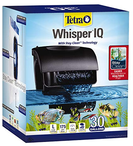 Tetra Whisper IQ Power Filter, 175 GPH, with Stay Clean Technology, 30 Gallons