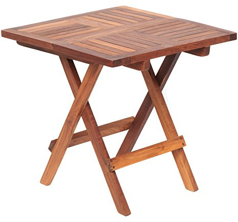AsinoX tek.602 Klapptisch, Teakholz, Braun, 50 x 50 x 50 cm