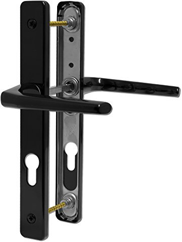 UPVC Door Handle Hoppe Ferco 70mm 70PZ 200mm Fixings Double Glazing Pair Set Colour: Black