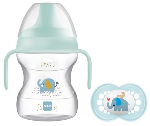 Istruzioni in Lingua Straniera - Mam, Tazza per Imparare a Bere, con Ciuccio, per Bambini dai 6 Mesi in Su, 190 Ml