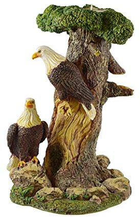 Teelichthalter Weißkopf Adler Vogel Seeadler Deko Garten Tier Figur Windlicht