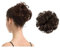 BARSDAR 100% Echthaar Haarteil Haargummi，Gelockt Unordentlich dutt extensions echthaar Haarteil Haargummi Hochsteckfrisuren unordentlicher Haarverlängerung für Damen Mädchen 4# Braun