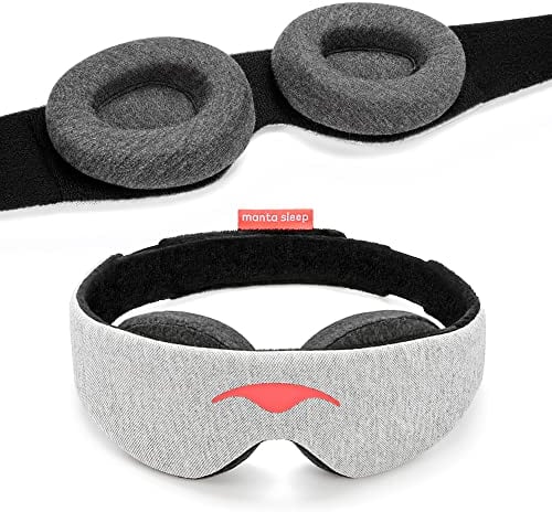 Manta Sleep Mask - 100% Light Blocking Eye Mask, Zero Eye Pressure, Comfortable & Adjustable Sleeping Mask for Women Men, Perfect Blindfold for Sleep/Travel/Nap/Shift Work