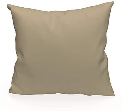 Soleil d'ocre Kissenhülle einfarbig 60x60 cm ALIX Taupe, par