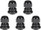 sourcing map 5Pcs PG9 Cable Gland Waterproof Plastic Joint Adjustable Locknut Black for 2mm-6mm Dia Cable Wire