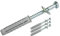 PremiumX - Juego de Tornillos para Montaje en Pared con Taco Fischer y arandela para Soporte Sat para Montaje en Pared
