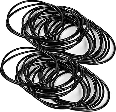 Othmro Nitril-Gummidichtungen, Schwarz, 5 mm x 2 mm x 1,5 mm, versiegelt, 50 Stück