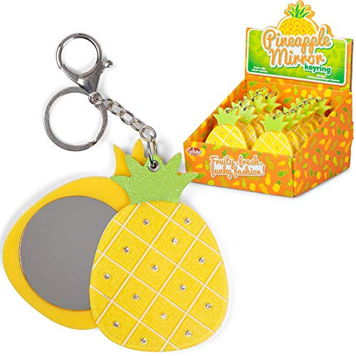 Tobar- Porte-clés Miroir Ananas, 36406, Motifs et Couleurs Assorties