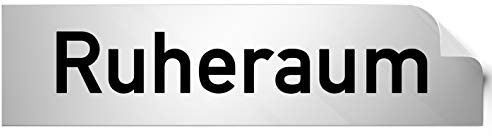 Kinekt3d Leitsysteme Folienschild Türschild • Ruheraum • PVC Hinweisschild • 160 x 40 mm Silber • selbstklebend • Kratzfester Druck • UV Beständig