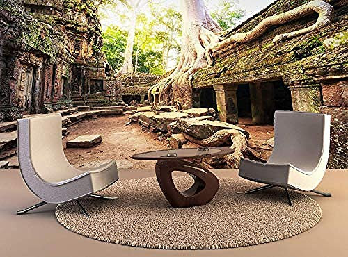 XHXI Wanddruck Poster Angkor Wat Kambodscha Ta Prohm Khmer Alter buddhistischer Tempel Wandkunst Dekor Foto Tapete Wanddekoration fototapete 3d Tapete effekt Vlies wandbild Schlafzimmer-300cm×210cm
