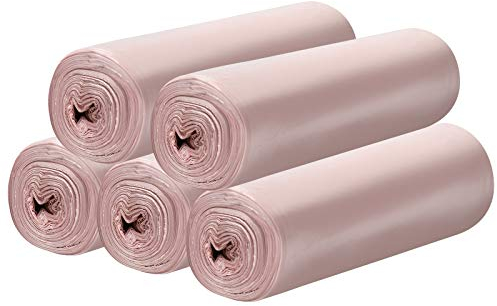 DZTZ 5 Rollen kleine Müllbeutel, 100 Stück (Pink)
