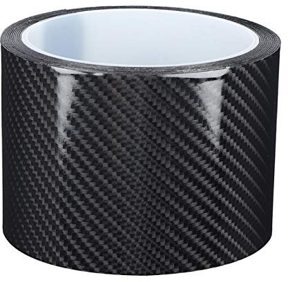 Fydun Nastro Fibra di Carbonio, Protezione Paraurti Auto Nero Pellicola Carbonio Adesiva Adesivo AntiGraffio per Protezione del Bordo della Portiera Auto per Porta, Bagagliaio,