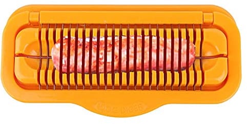 Currywurstschneider Hot Dog Cutter bananenschneider Manuelle Schnelle Slicer Edelstahl Multifunktionswurstschneider Küche Gadget Werkzeuge
