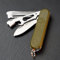 TS Knife Navaja de bolsillo del ejército español OD | Herramienta multifunción para aventuras de vida silvestre, campamentos, al aire libre, picnic, exploradores, campamentos