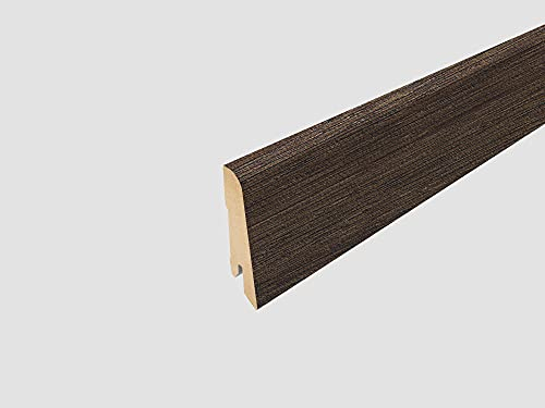 EGGER Sockelleiste 6 cm L519 passend zu Fußboden Barino Eiche dunkel (Maße: 60 x 17 x 2400 mm), braun
