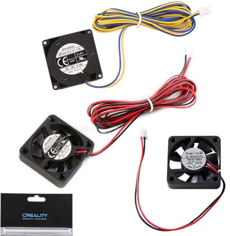 Official Creality Ender 3 Fan Upgrade 4010 Fan 24v Set(3PCS),40x40x10MM DC 24V Extruder Hot End Fan and Axial Cooling Fan for 3D Printer, Turbo Fan for Ender 3/Pro/Ender 3 V2, Ender 5 Series/Ender 6