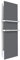 ILO -Radiateur Sèche Serviette Électrique Soufflant -1750W- +17 Motifs, Design Unique -Rayonnnant -Extra Plat- IP44-2 barres Inox -Orientation Verticale - Éco, Silencieux- France - Gris
