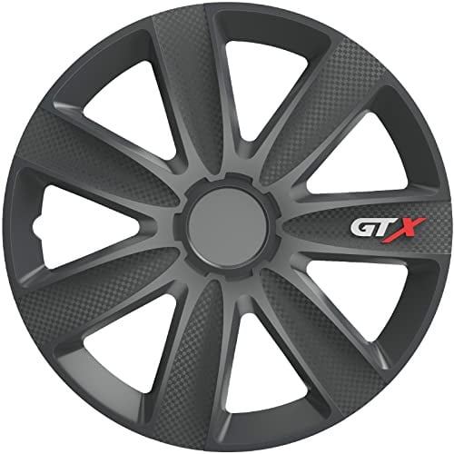 Zentimex SET Z480684 Radkappen Satz (4Stück) + Handschuhe 15 Zoll GTX carbon grau
