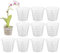 FUFRE Pflanztöpfe, 10 Pcs Orchideentopf Mit Atmungsaktiv Loch, Pflanztöpfe Orchideen Blümentopf Kunststoff Orchideentopf Zum Züchten Und Pflegen Von Orchideen (Weiß-klein)