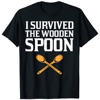 Funny Survived Wooden Spoon Gift Cool Wooden Spoon Survivor T-Shirt