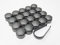 Partsdealers® Runde Radmutterabdeckungen GEMACHT FÜR Audi A1, A3, A4, A5, A6, A7, A8, TT, Q3, Q5, Q7, 17 mm (dunkelgrau matt)