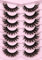 Kiromiro Faux Mink Lashes Fluffy 6D False Eyelashes 17mm Wispy Cat Eye Lashes that Look Like Extensions Strip Lashes Pack