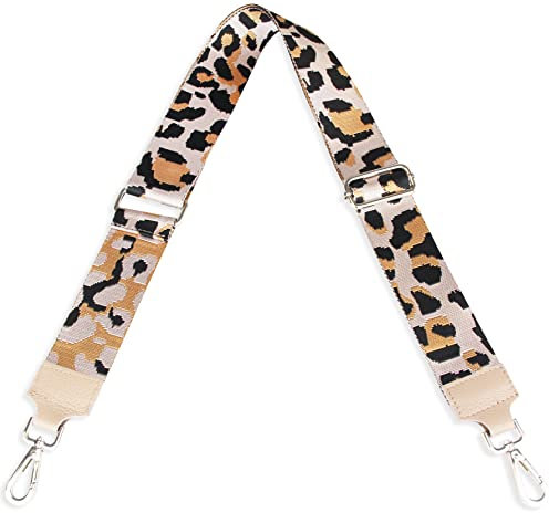 Schultergurt 5cm breit, Made in Italy, Schulterriemen für Taschen und Handtaschen, verstellbarer Taschengurt für Damen und Herren, DIY Zubehör Leo Gold