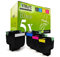 Mehrwegtoner 5X XXL Toner im Set für Lexmark MC2325 MC2425 MC2535 MC2640 ersetzt C2320Y0 C2320M0 C2320C0 C2320K0 CMYK