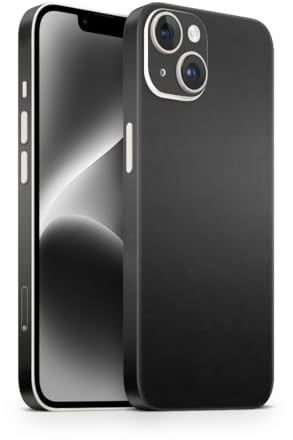 Skin compatible con iPhone 13 Mini Skin Skin Protector de pantalla para la parte trasera y los lados de aspecto elegante, incluye protección de la cámara contra arañazos (negro mate)