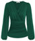 GRACE KARIN Women's Long Lantern Sleeves T Shirt Casual V Neck Blouses Tops Dark Green M
