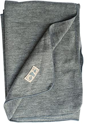 Lilano, Leichte Merino/Seide Babydecke, 70% Wolle (KBA), 30% Seide, 210 Gr./m² (Grau)