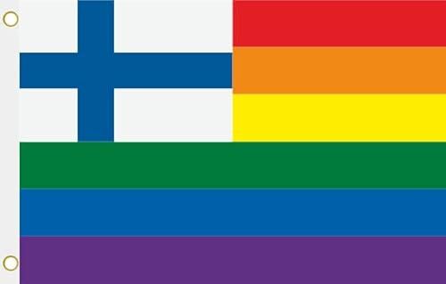 U24 Bandiera della Finlandia arcobaleno 90 x 150 cm