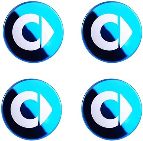 Nemeae Nabendeckel 4 STÜCKE 60mm für Smart Fortwo Forfour 450 451 454 453 Car Rad Center Hub Cap Auto Styling Felgen Abdeckung Badge Emblem Aufkleber Radnabenkappen,C