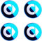 Nemeae Nabendeckel 4 STÜCKE 60mm für Smart Fortwo Forfour 450 451 454 453 Car Rad Center Hub Cap Auto Styling Felgen Abdeckung Badge Emblem Aufkleber Radnabenkappen,C