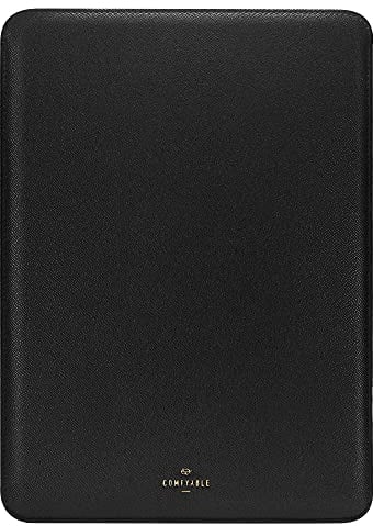 Comfyable Laptop Sleeve 15 Inch Precisely Compatible with MacBook Air 15-inch M4 2025 A3241 M3 2024 A3114 M2 2023 A2941, Faux Leather Cover Case, Black