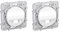 Schneider Electric - Odace Blanc, prise optique 1 sortie, à compléter avec une traversée VDIB6072001 - S520404 (Lot de 2)