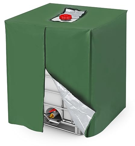 PATIKIL IBC Tote Cover 275 Gallon 420D Fabric Green (120 * 116 * 100cm)