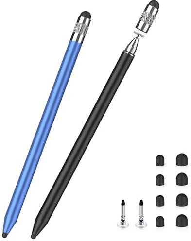Styluslink Styluslink 3-in-1 Styluslink Universal Kapazitiver Stylus Pen für Touchscreen iPhone iPad Air Mini Pro Android Phone Chromebook Tablet Sumsung Laptop Alle Touchscreens (2 Stück)