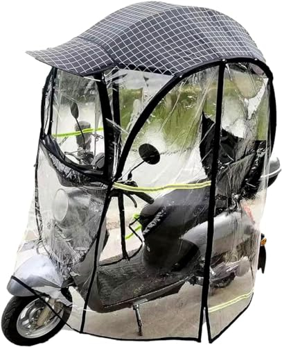 Universal Vollständig Geschlossenes Motorrad Sonnenblende Schatten Zelt Regenschirm Windschutzscheibe Baldachin Motorrad Dach Motor Fahrrad Mobilität Roller Sonnenschutz Regenschutz (B)