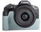 MUZIRI KINOKOO EOS R50 Case, Retro Style Real Genuine Leather Camera Case for Canon EOS R50/EOSR50, Hand Grip Design, Opening Bottom, Blue, Photography, Travel, Everyday Use
