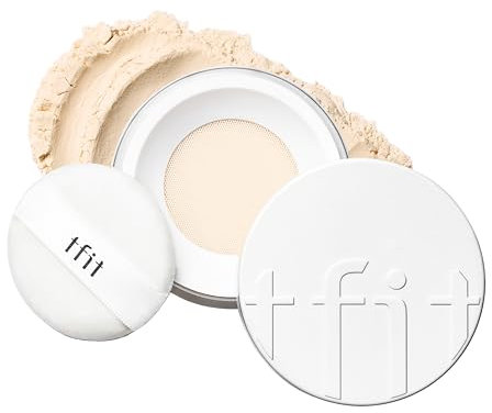 TFIT Translucent Set Finishing Powder - Sebum Control Face Loose Powder, Matte & Silky Finish, Lightweight, Long-lasting, Korean Makeup, 0.24 Oz. (02 Skin Beige, 7 g (Pack of 1))