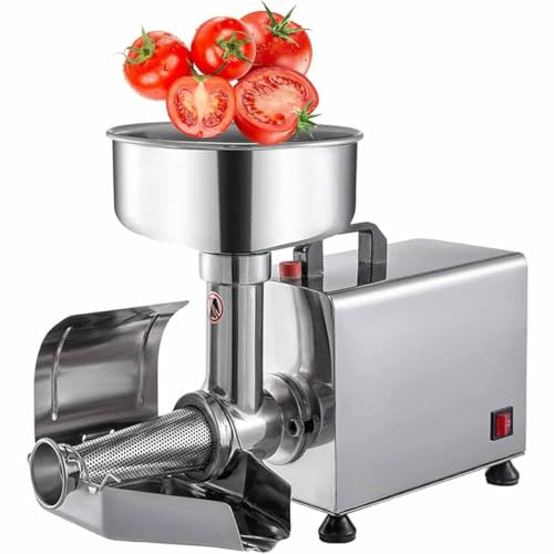 CYMYYDS Electric Tomato Strainer Machine, 370W Tomato Sauce Maker, 90-160kg/h Commercial Food Strainer and Sauce Maker, Food Milling Press Machine for Tomato Strawberry Blueberry Sauce
