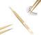 NAGARAKU Pinzette Fibra Ciglia Isolanti Dritta Pinzetta Oro Punta Fibra Di Precisione Appuntita Multifunzione Antistatiche Antiscivolo Pinzette Retta Per Ciglia Separate(Classica Dritta Tweezer AG-03)