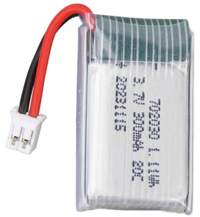 3.7V 300mAh Lithium Battery,Long Lasting Power 20C 702030 LithiumIon Battery with PH2.0 Plug for RC Drone