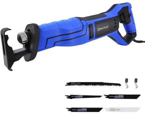 Säbelsäge, 900W Elektrischer Fuchsschwanz Reciprosäge mit 5 Blättern, Elektro Säge 2800RPM max. 160 mm Schnitttiefe für Holz, Metall, Aluminium