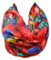 Generisch Loop Schal Loopschal Schlauchschal Rundschal Tuch Halstücher Tücher mit Blumen Schmetterling Muster (Rot)