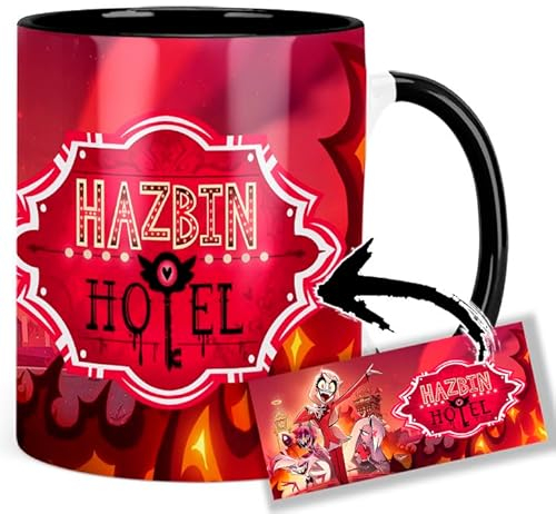 Hazbin Hotel Tasse Innen & Henkel Schwarz Keramikbecher Mug