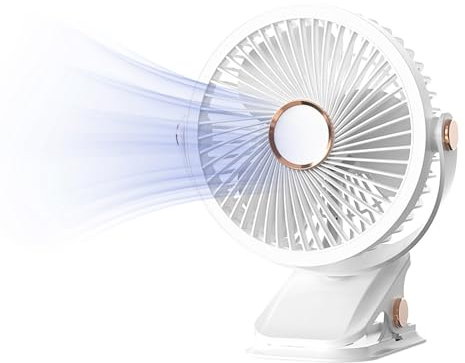 Xinlie Ventilador con Pinza Ventilador Silencioso de Rotación de 360° Mini Ventilador de Mesa Pinza USB Portatil Mini Ventilador con Clip con 3 Velocidades para Oficina,Hogar,Cámping