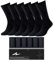 Niorasen Lot de 6 paires de chaussettes professionnelles pour homme et femme avec boîte cadeau, chaussettes respirantes en bambou pour les loisirs et les loisirs, Noir, 37-42